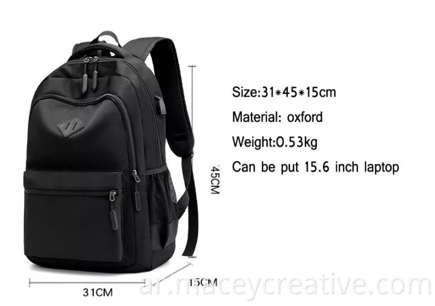 سعة كبيرة السعة كبيرة السعة الترفيهية على ظهر حقيبة تحمل على الظهر المحمول حقائب الكمبيوتر المحمولة مع USB